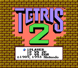 Tetris 2 title screenshot